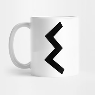 E – Greek Mythology - Black Letter E Mug